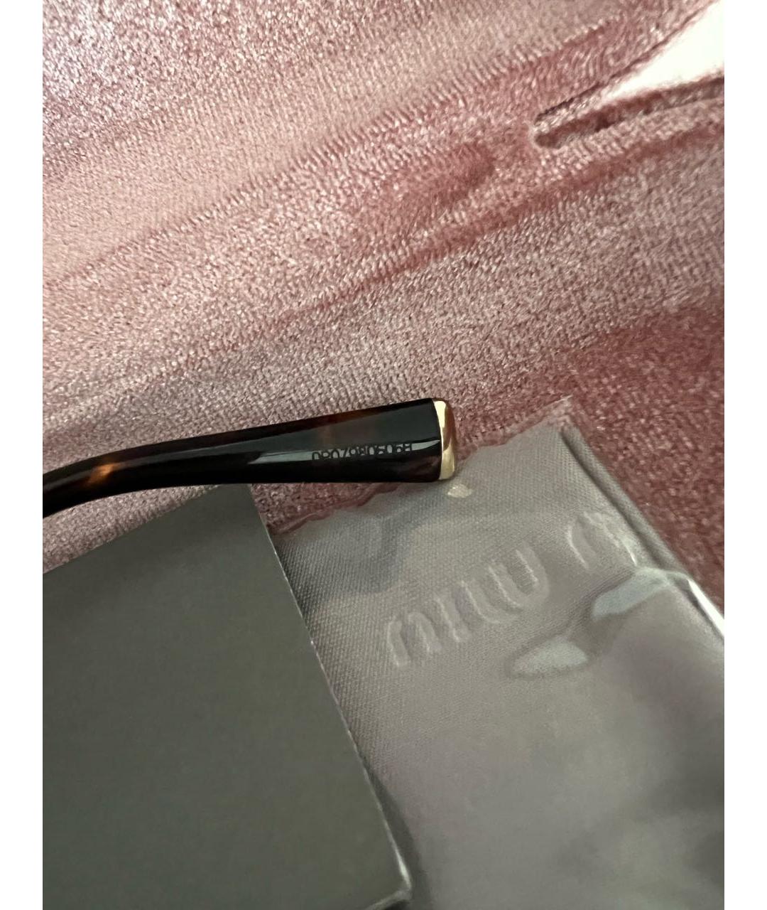 MIU MIU Розовые металлические солнцезащитные очки, фото 7