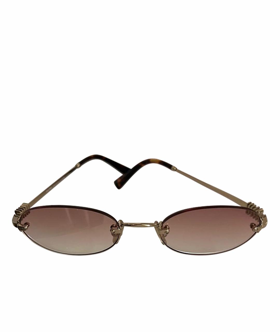 MIU MIU Розовые металлические солнцезащитные очки, фото 1