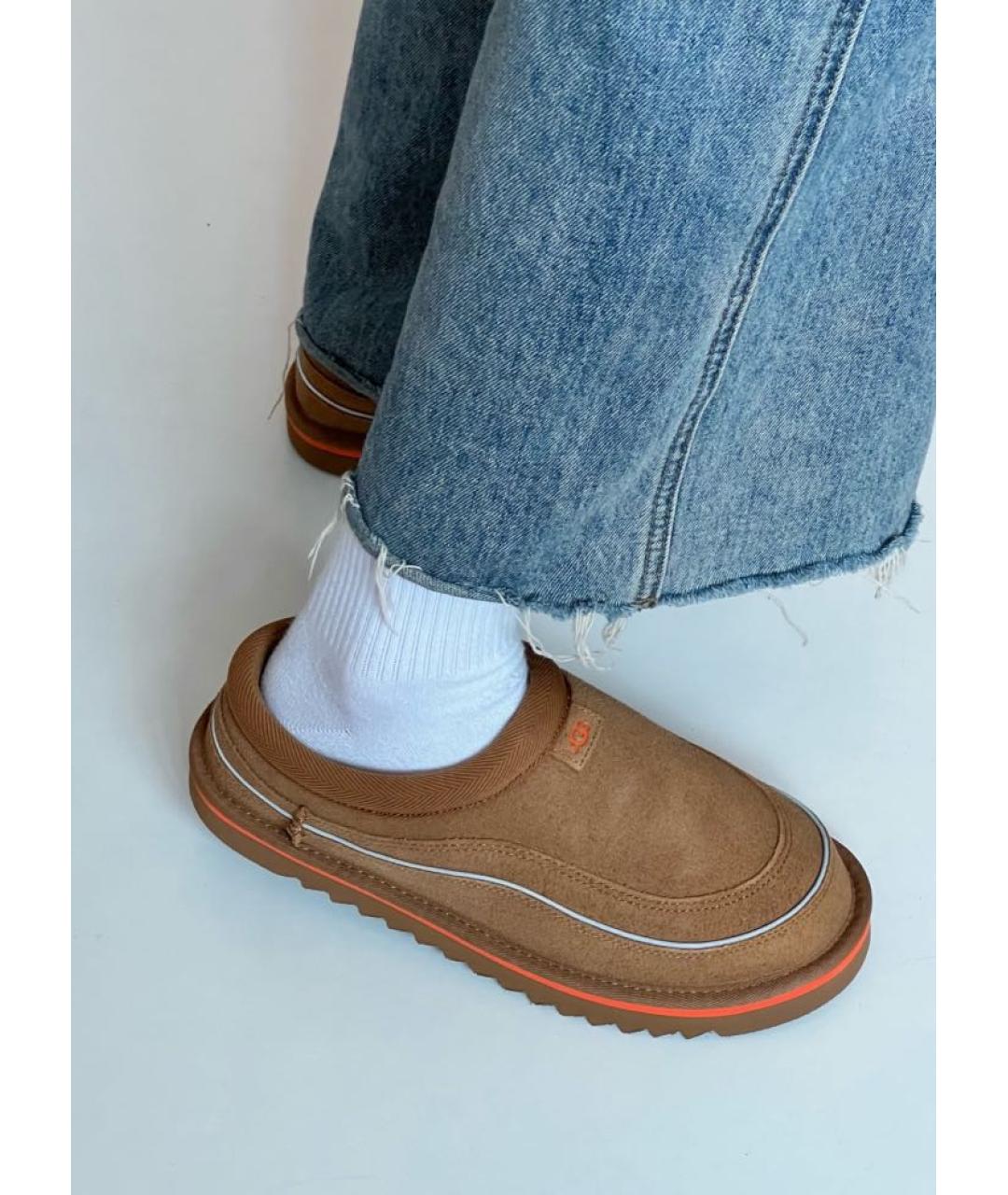 UGG AUSTRALIA Коричневые замшевые мюли, фото 2