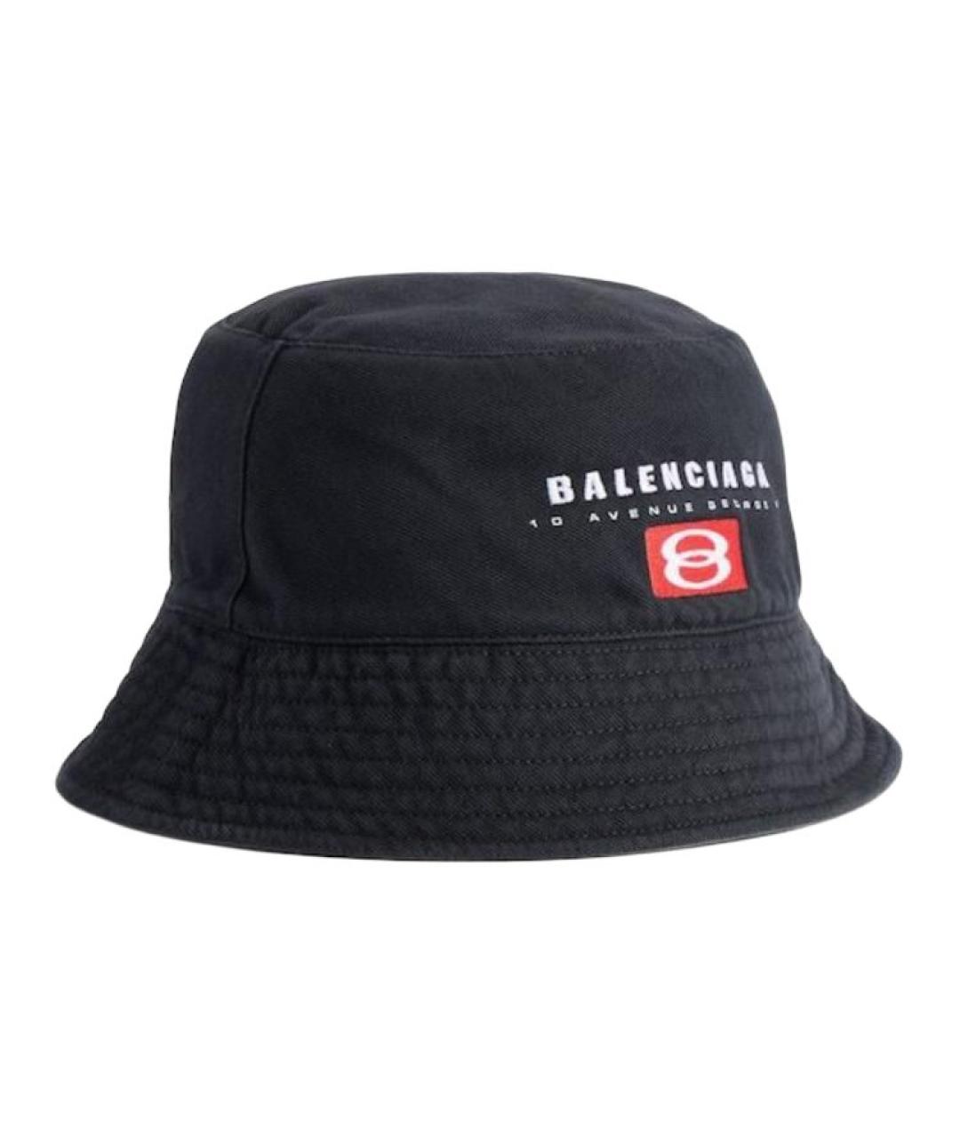 BALENCIAGA Черная хлопковая шляпа, фото 2