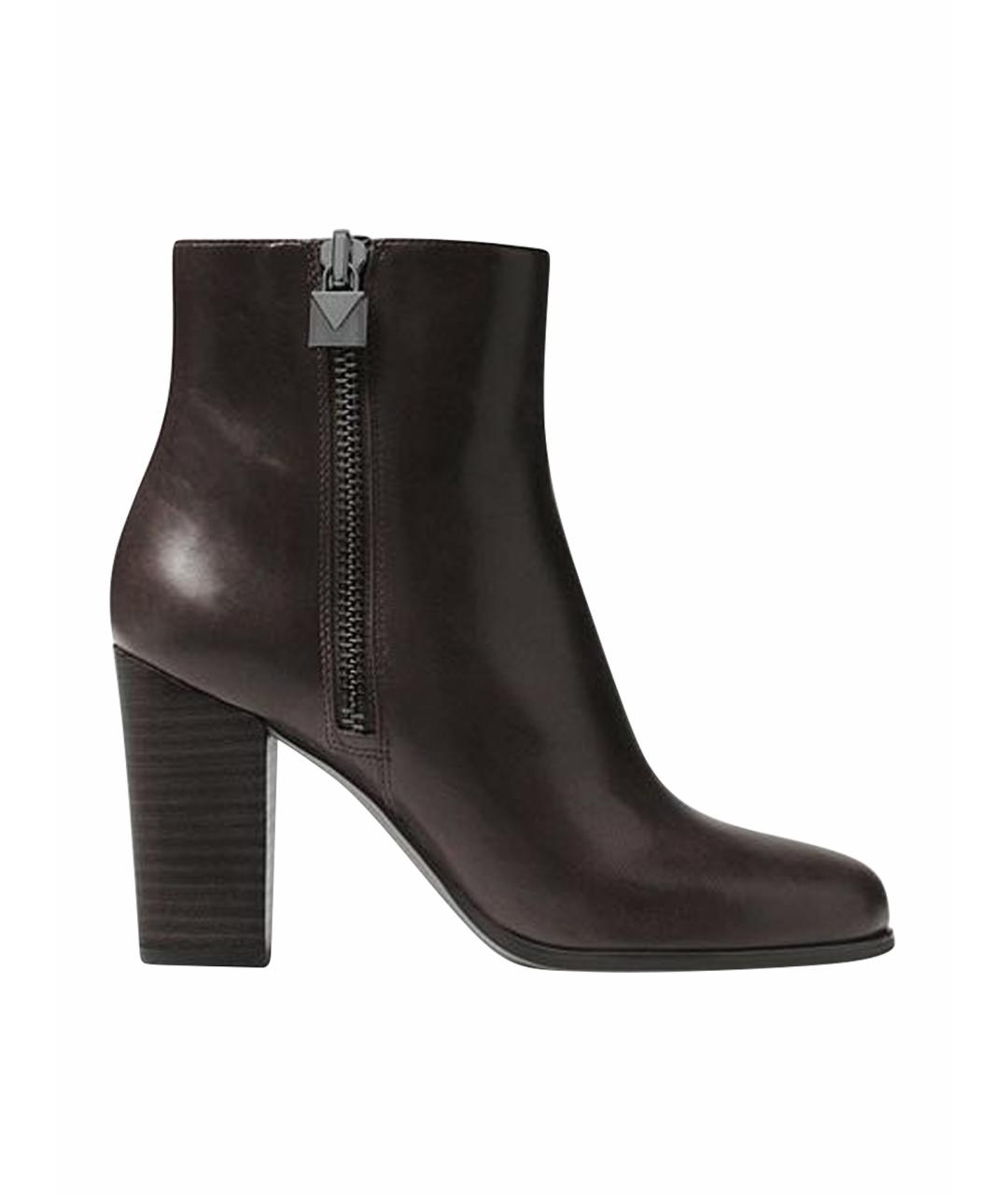 MICHAEL KORS Коричневые кожаные ботильоны, фото 1