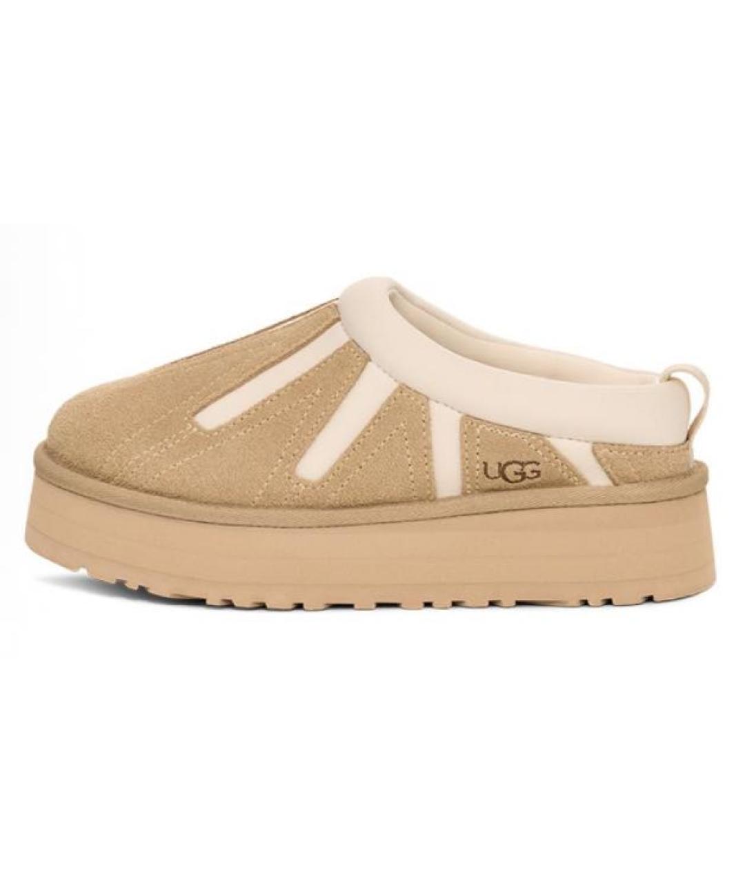 UGG AUSTRALIA Бежевые замшевые мюли, фото 4