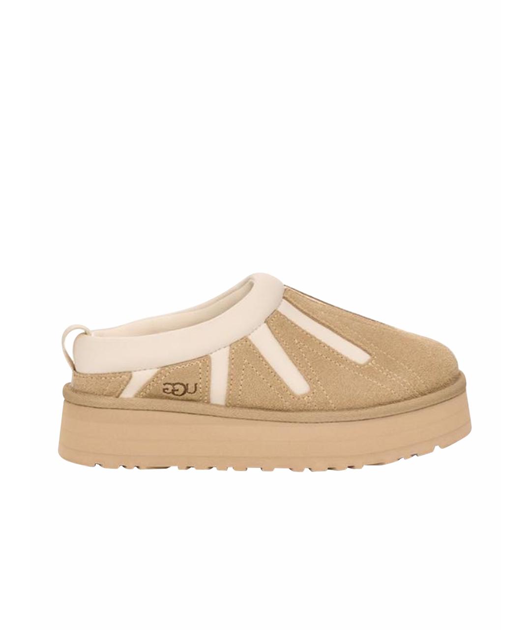UGG AUSTRALIA Бежевые замшевые мюли, фото 1