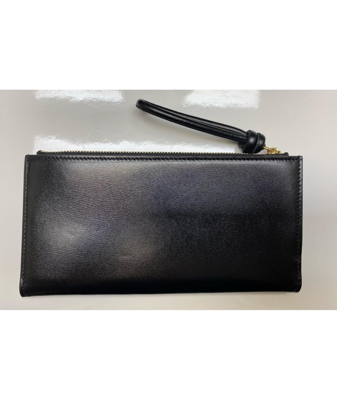 JIL SANDER Черный кожаный кошелек, фото 2