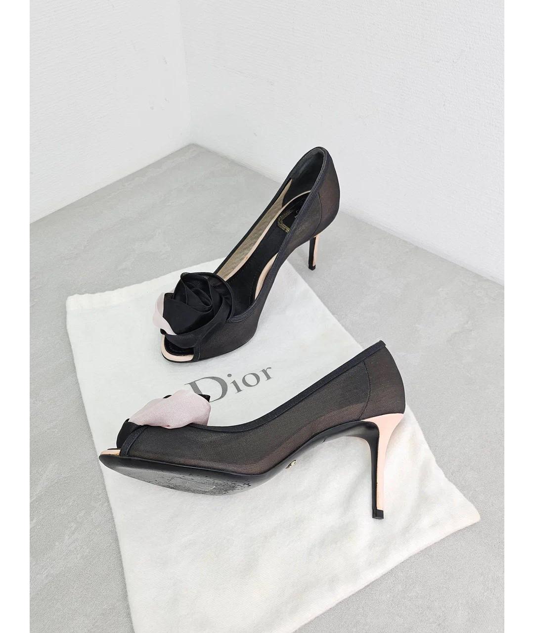 CHRISTIAN DIOR Черные текстильные туфли, фото 7