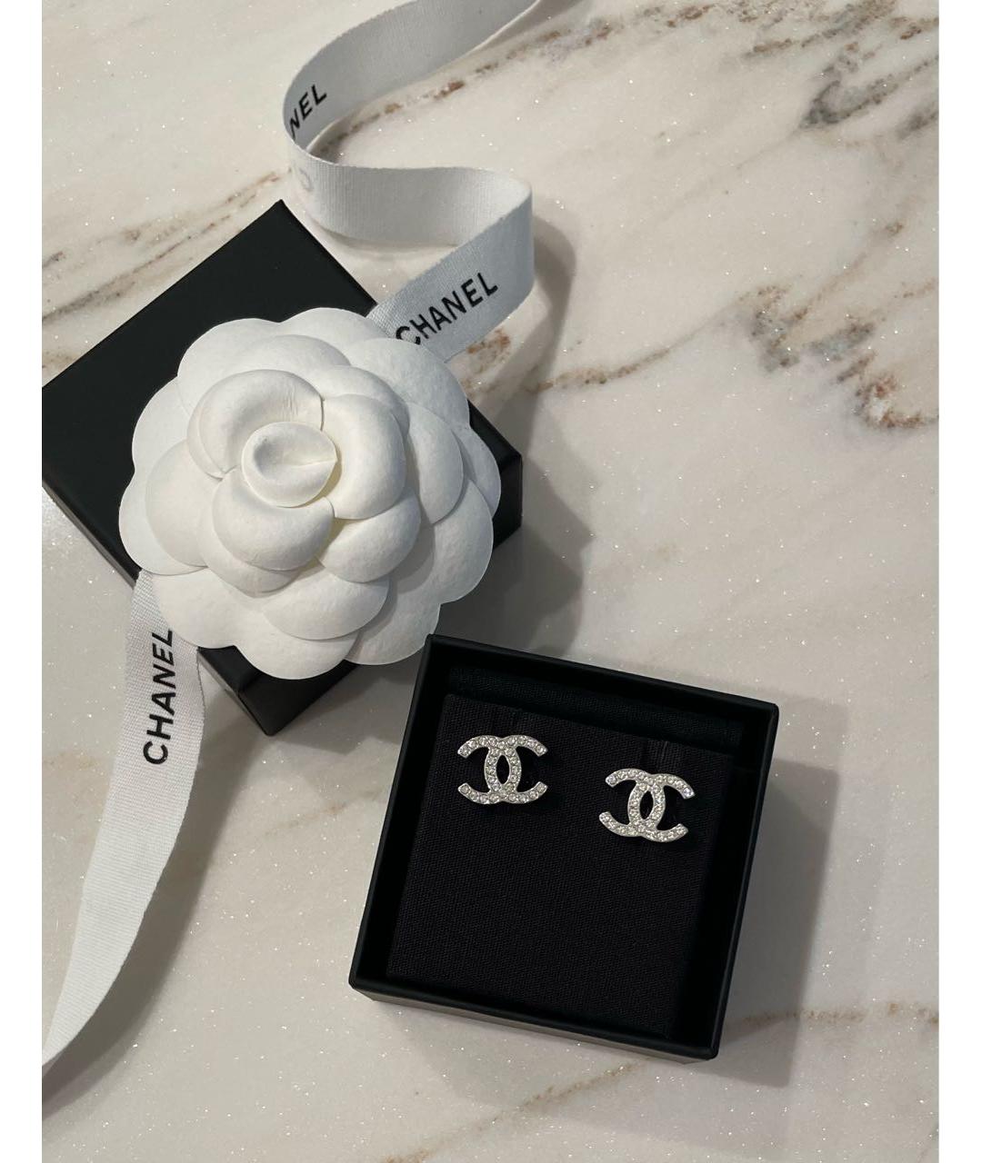 CHANEL Серебряные металлические серьги, фото 3