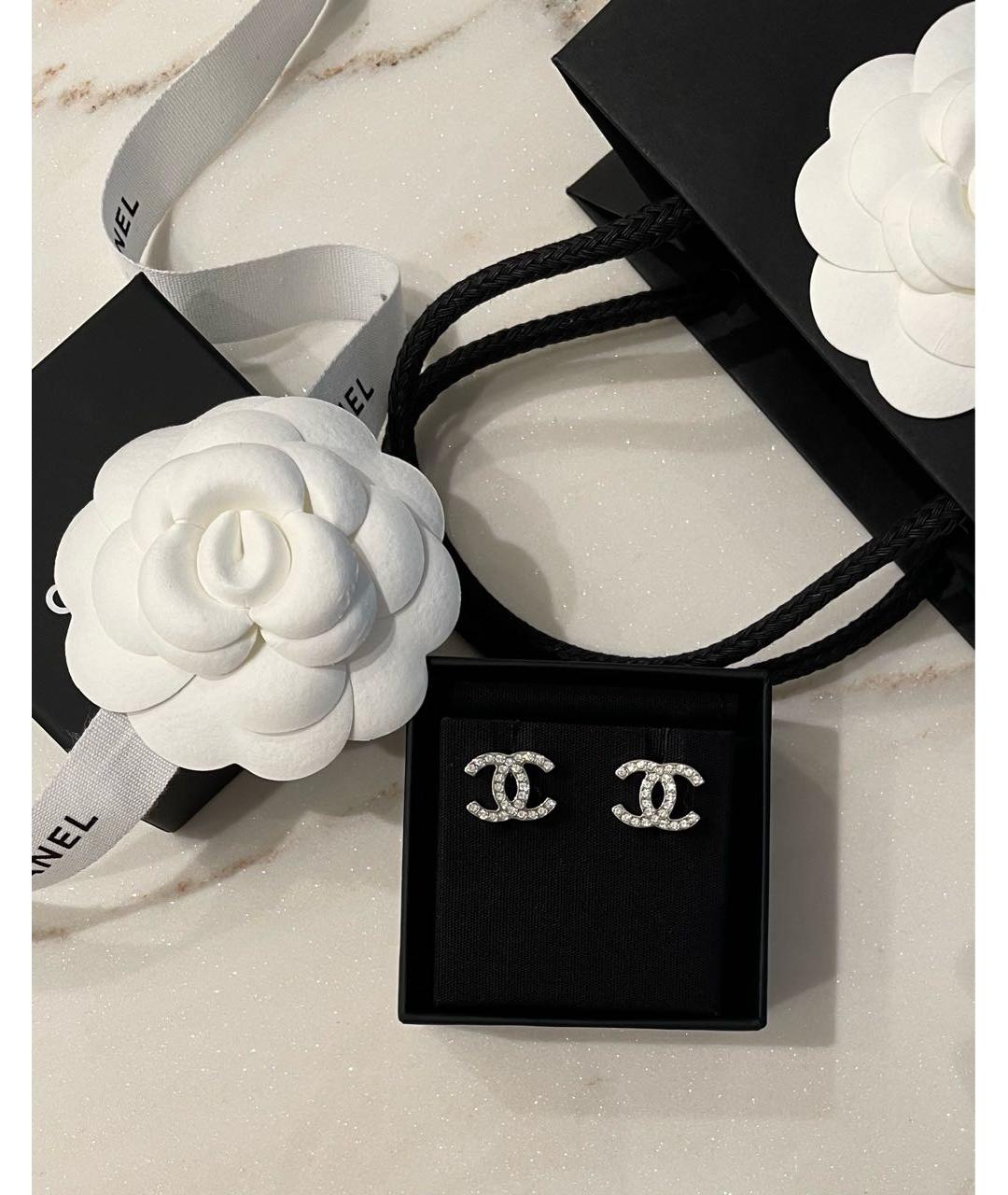CHANEL Серебряные металлические серьги, фото 4