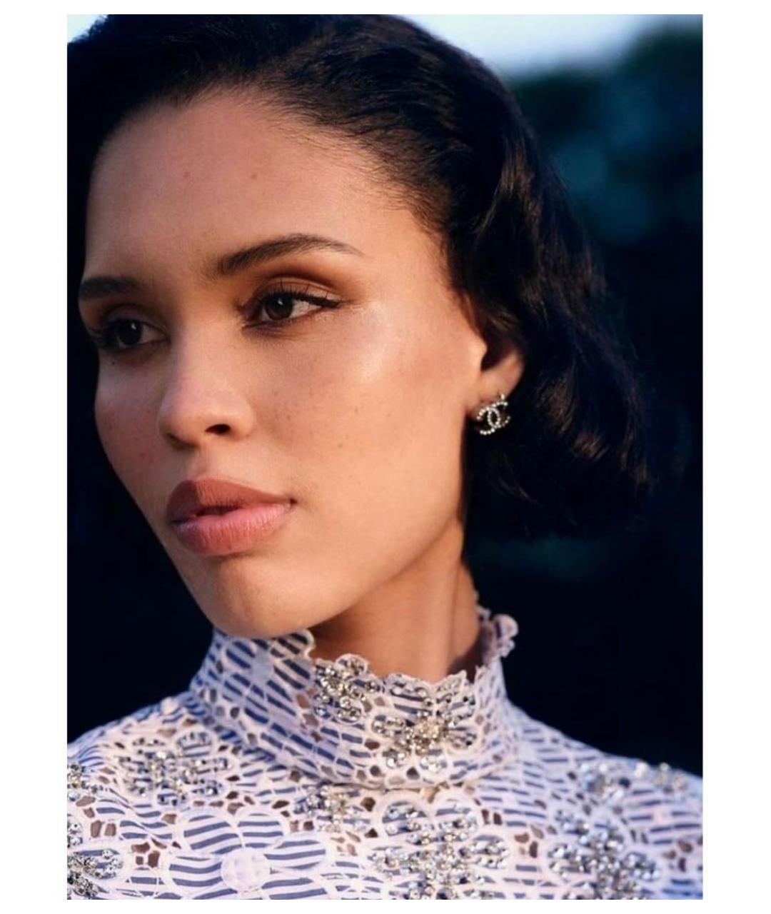 CHANEL Серебряные металлические серьги, фото 5