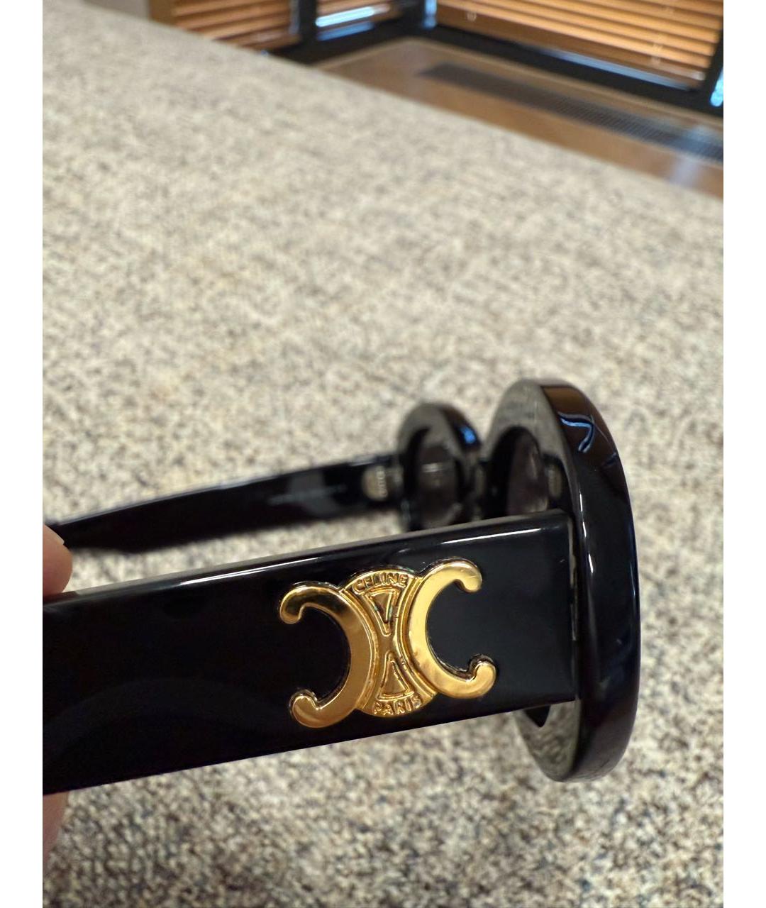 CELINE Черные пластиковые солнцезащитные очки, фото 5