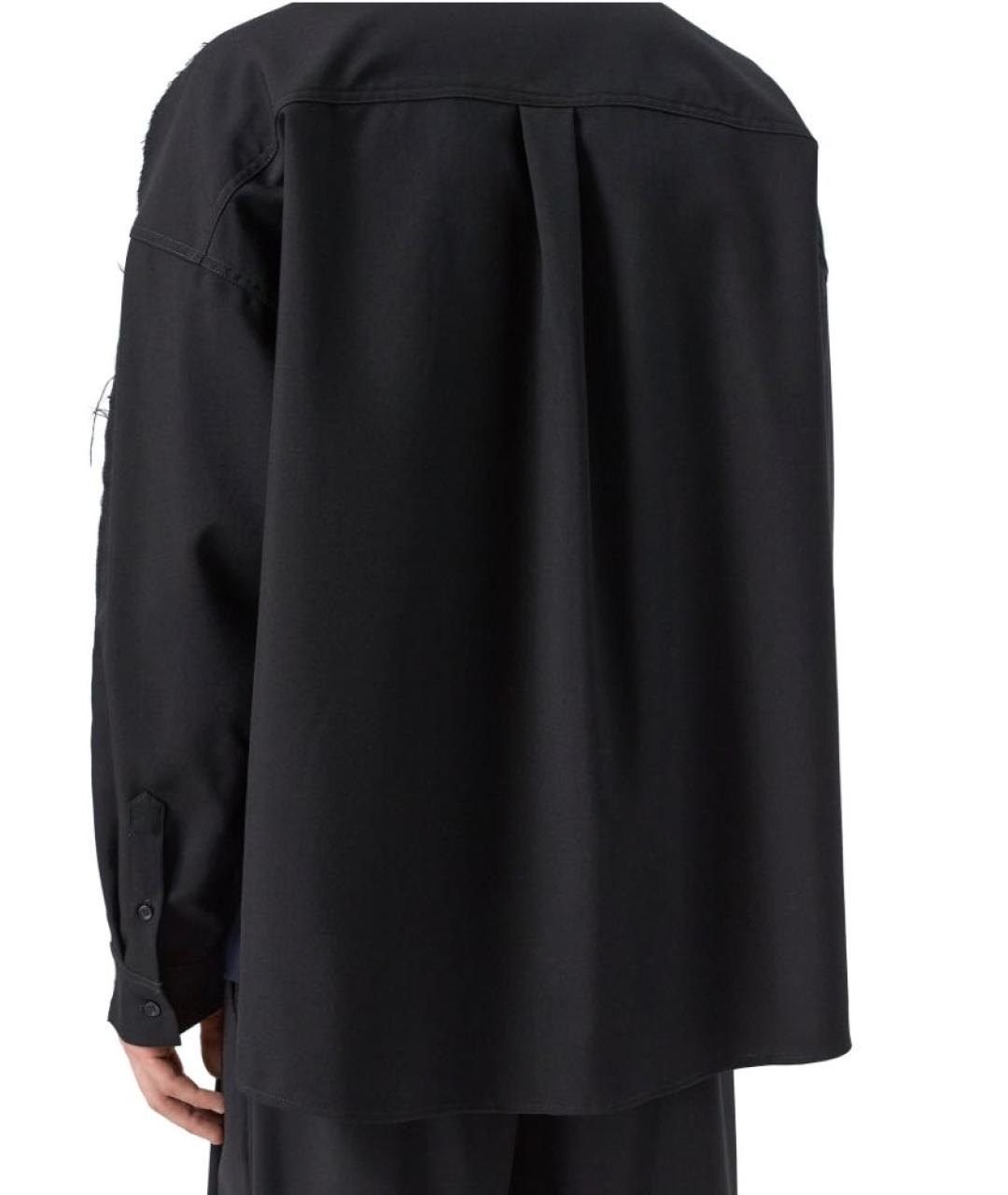 MARNI Темно-синяя шерстяная кэжуал рубашка, фото 2