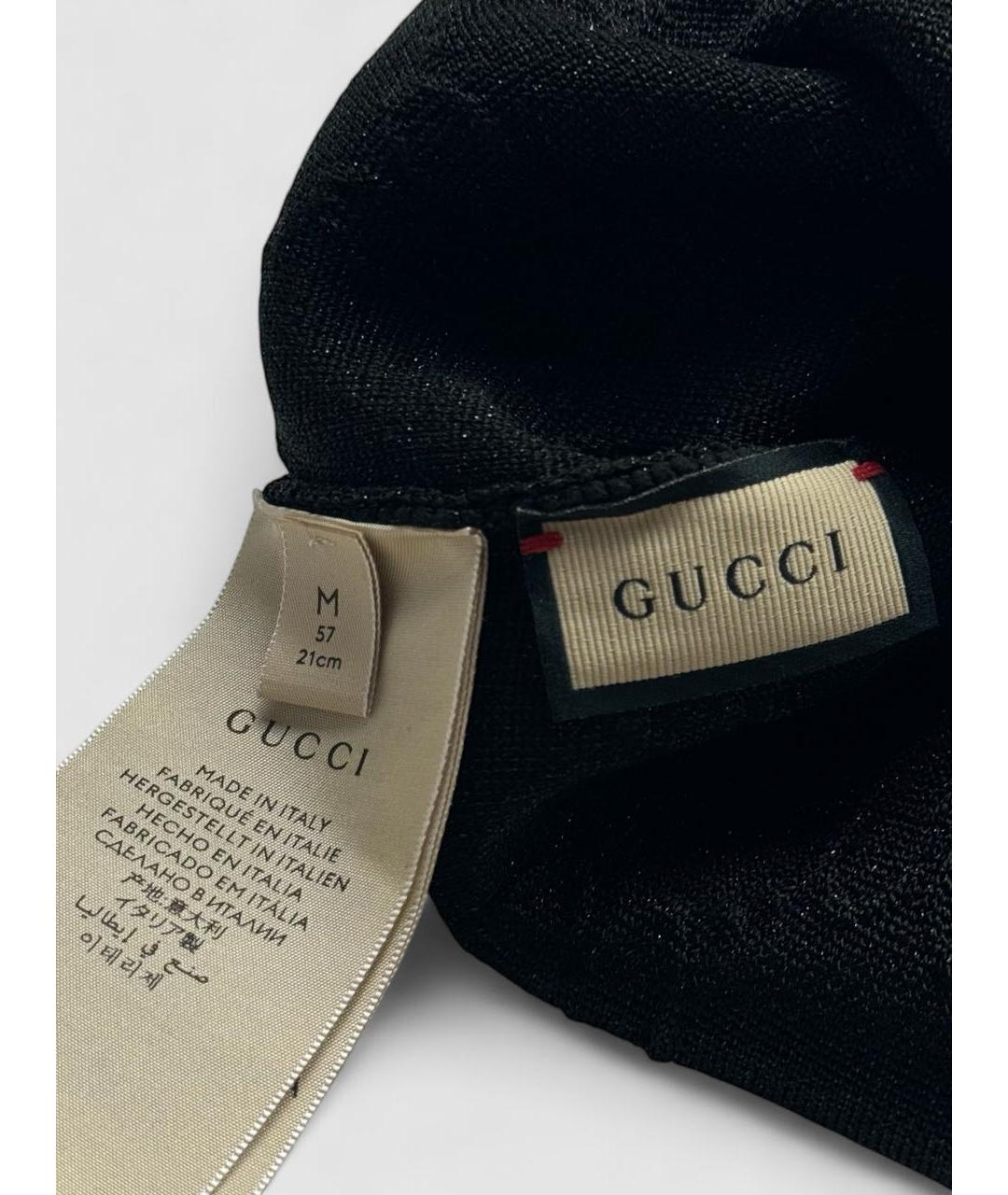 GUCCI Черная шапка, фото 3