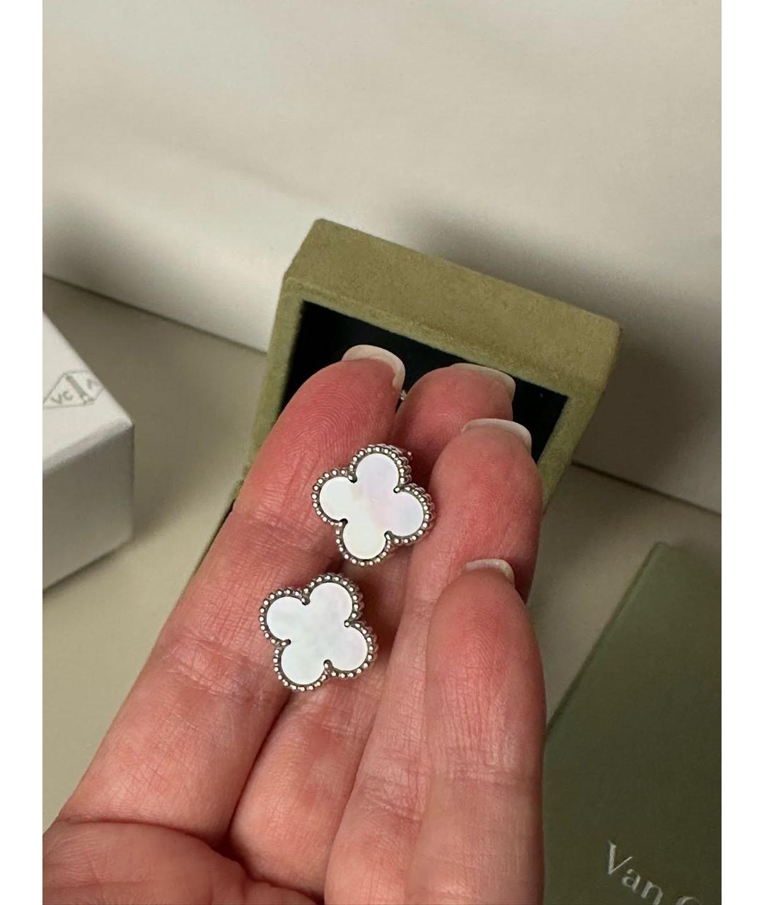 VAN CLEEF & ARPELS Серебряные серьги из белого золота, фото 5