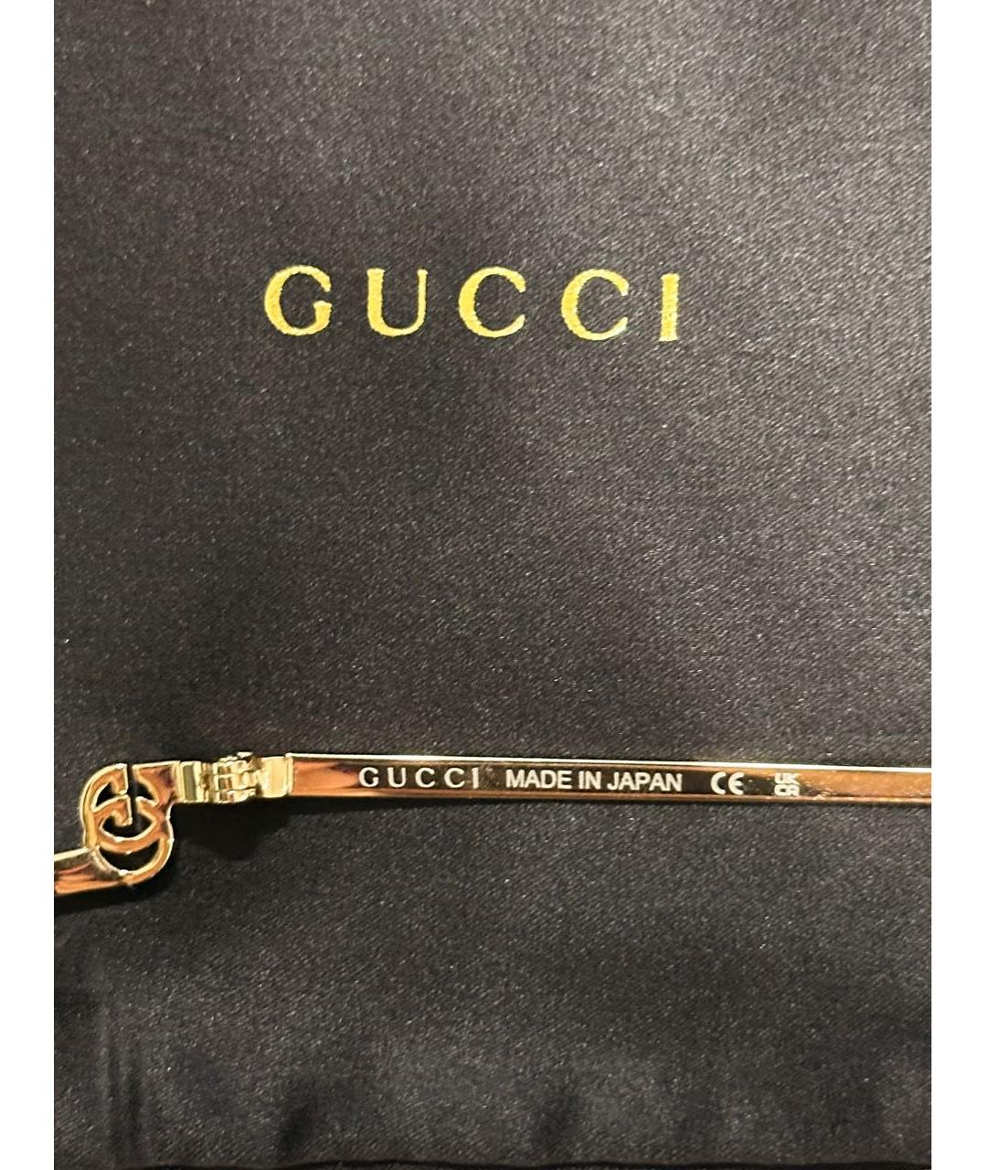 GUCCI Серебряные металлические солнцезащитные очки, фото 7