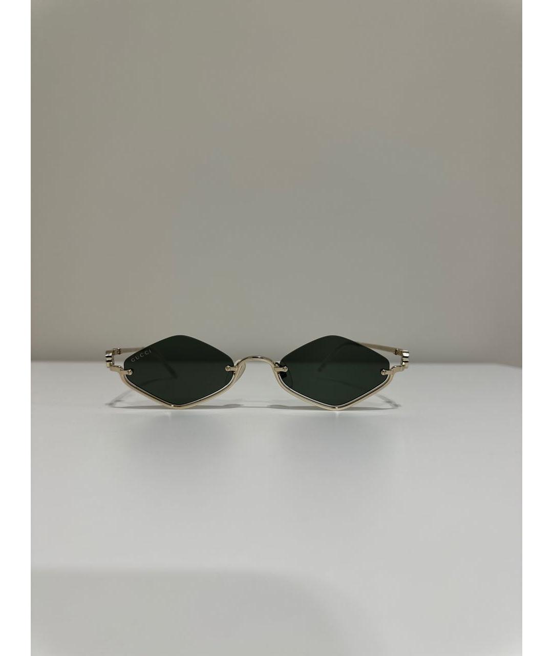 GUCCI Серебряные металлические солнцезащитные очки, фото 8