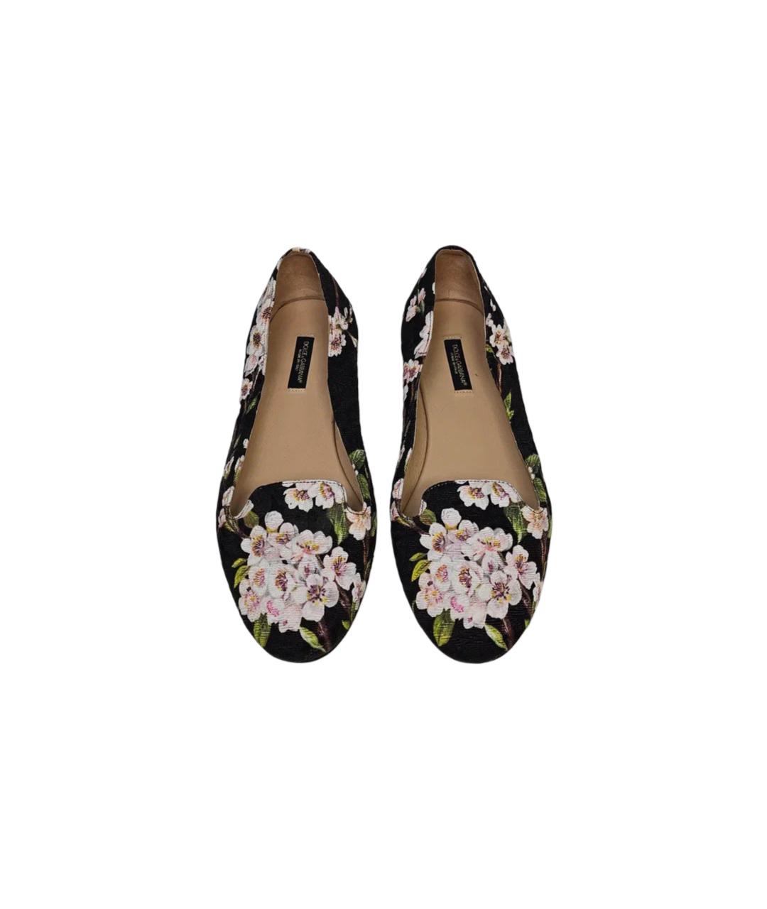 DOLCE&GABBANA Черные текстильные балетки, фото 3