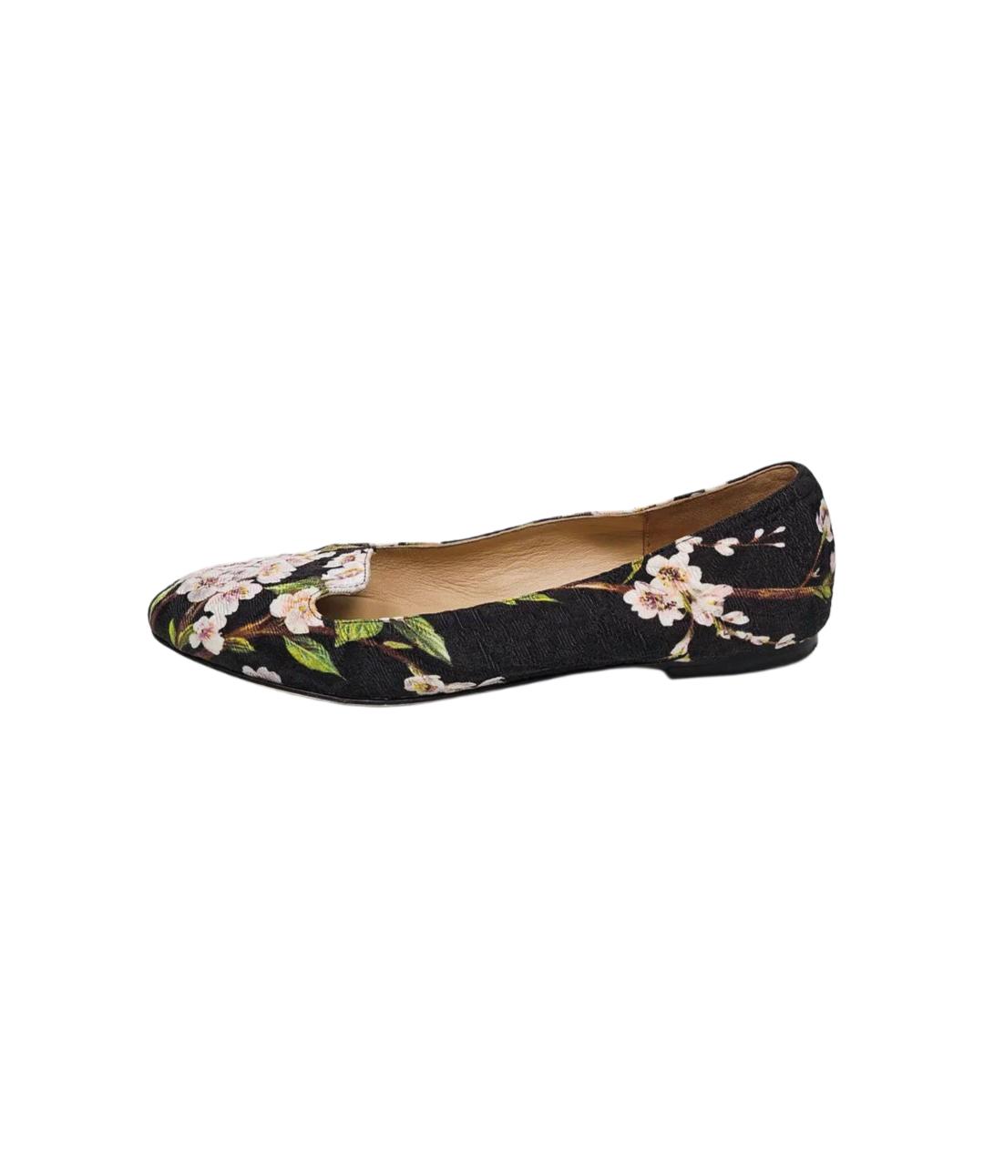 DOLCE&GABBANA Черные текстильные балетки, фото 8