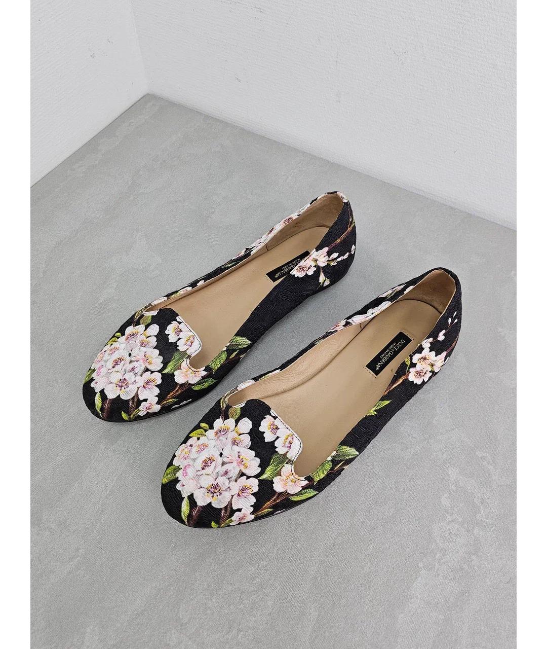 DOLCE&GABBANA Черные текстильные балетки, фото 7