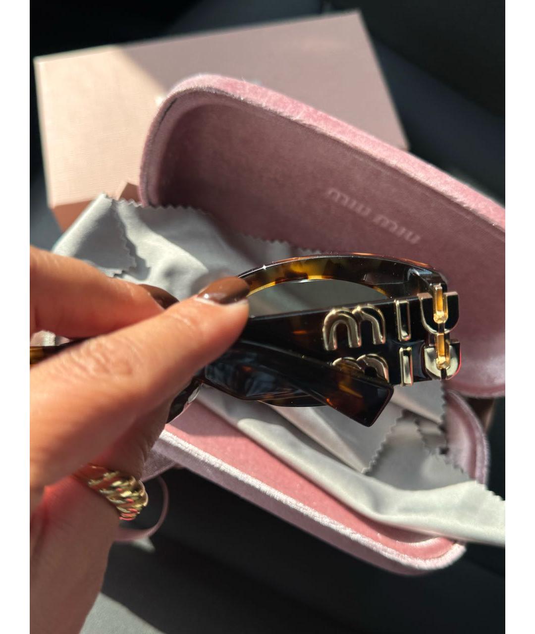 MIU MIU Коричневые солнцезащитные очки, фото 3