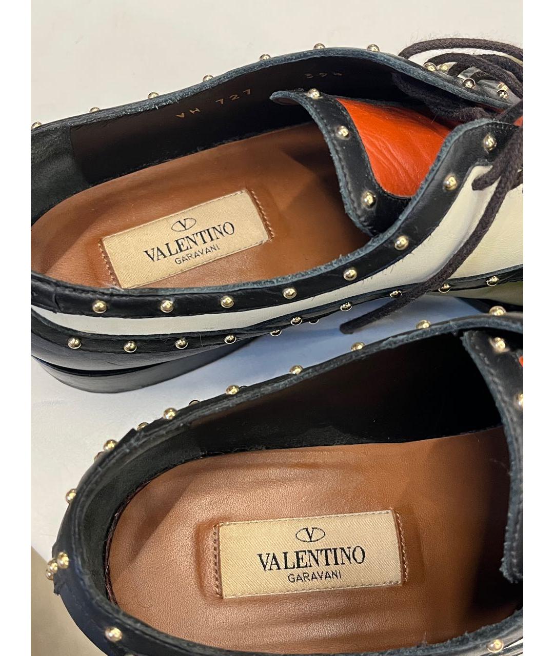 VALENTINO Хаки кожаные брогги и оксфорды, фото 2