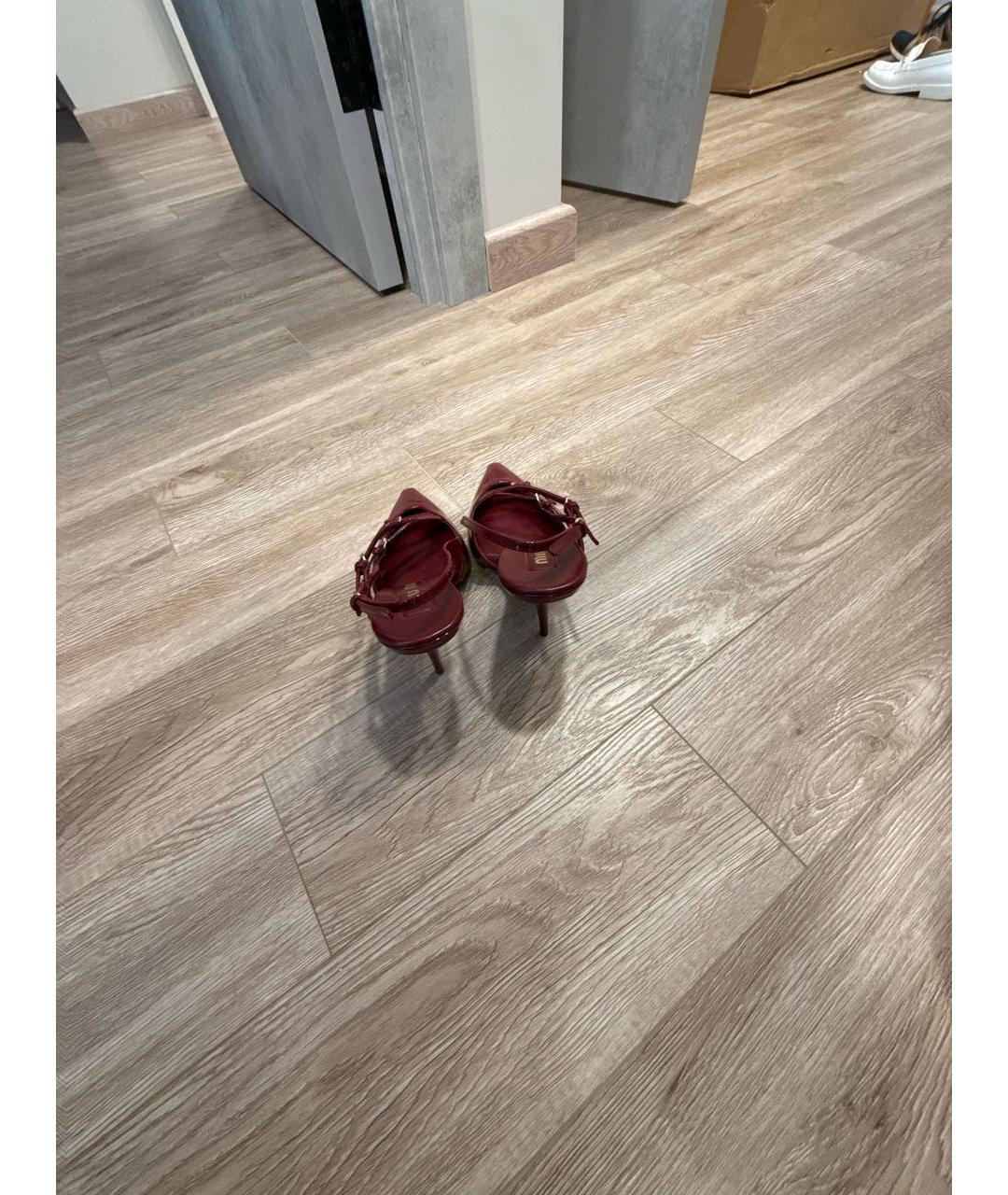 MIU MIU Бордовые туфли из лакированной кожи, фото 3