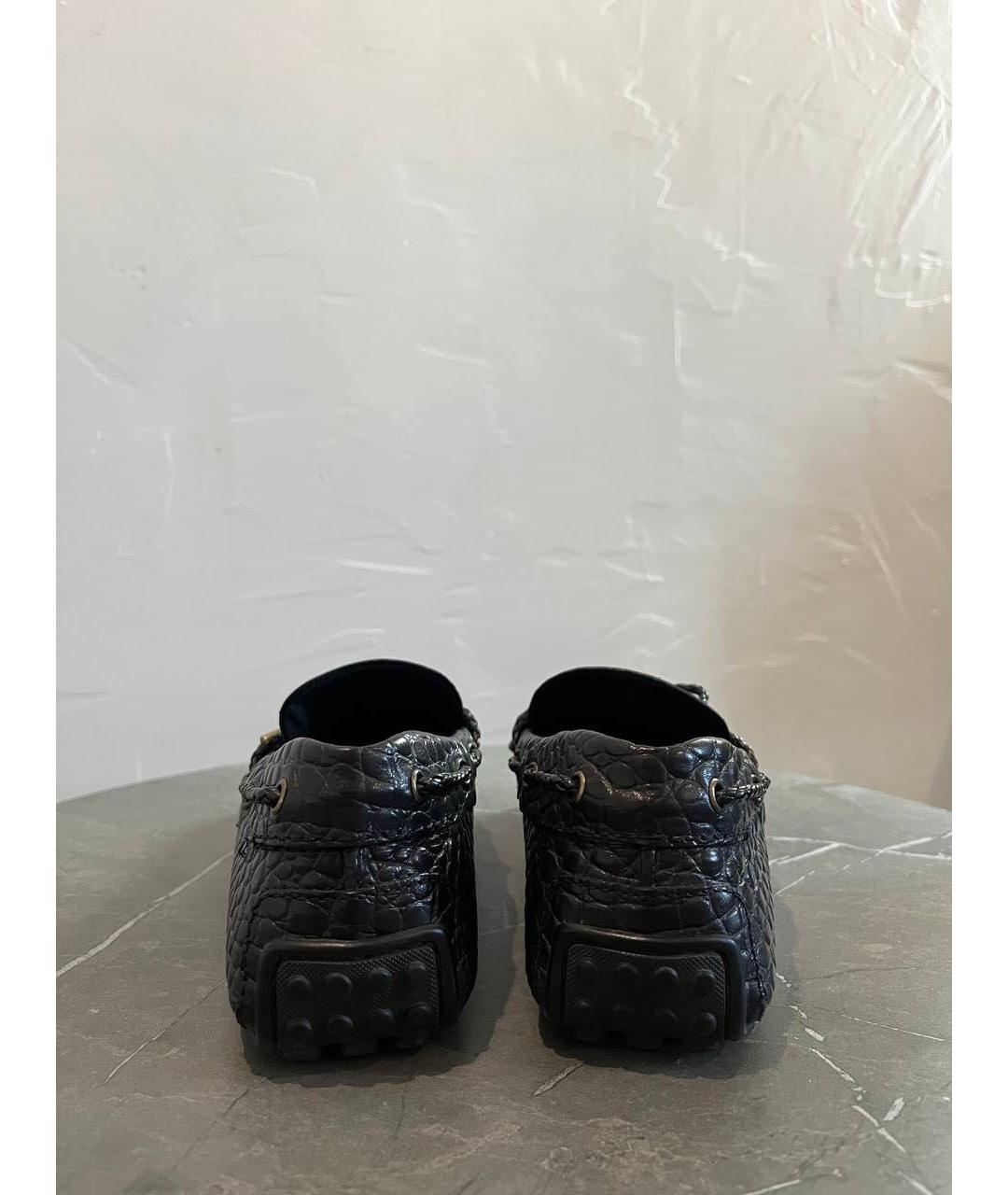 TOD'S Черные кожаные мокасины, фото 4