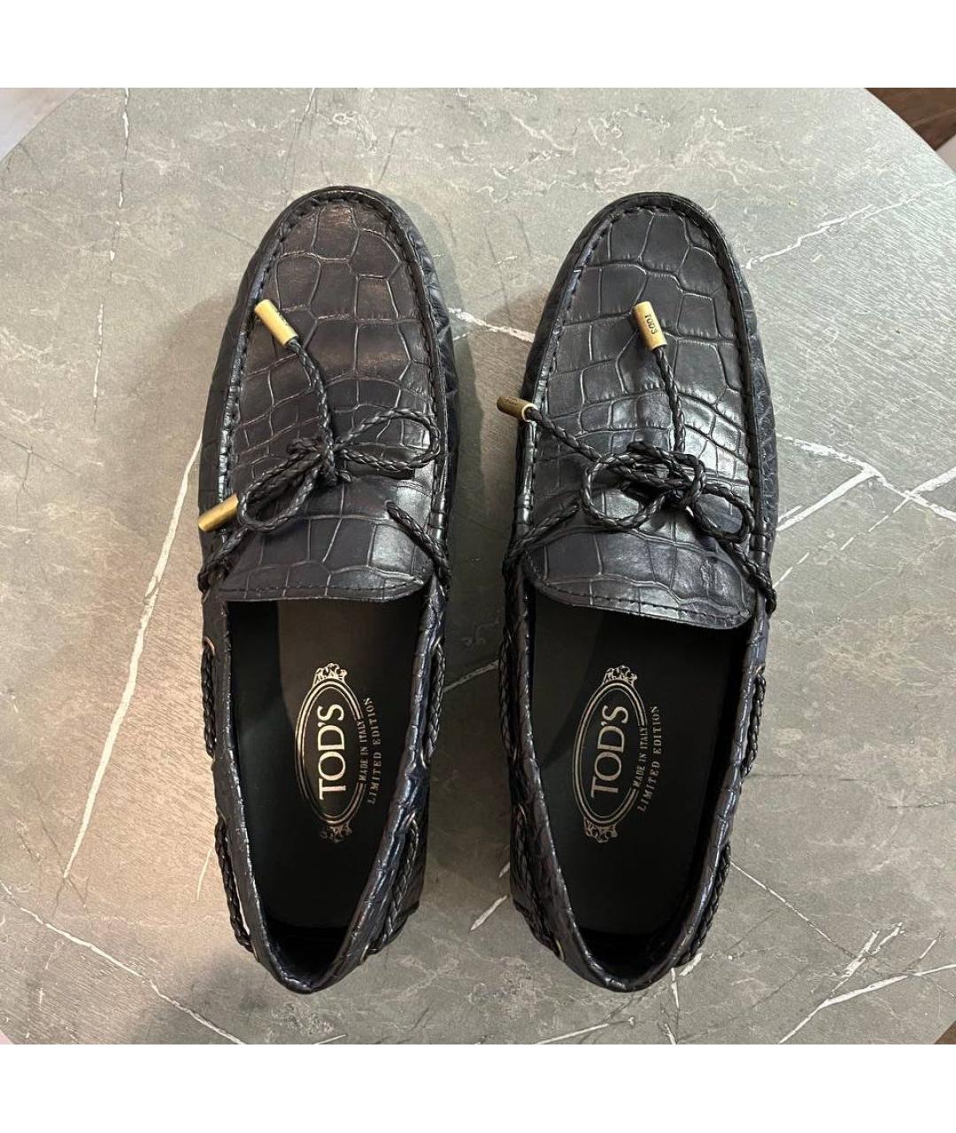 TOD'S Черные кожаные мокасины, фото 3
