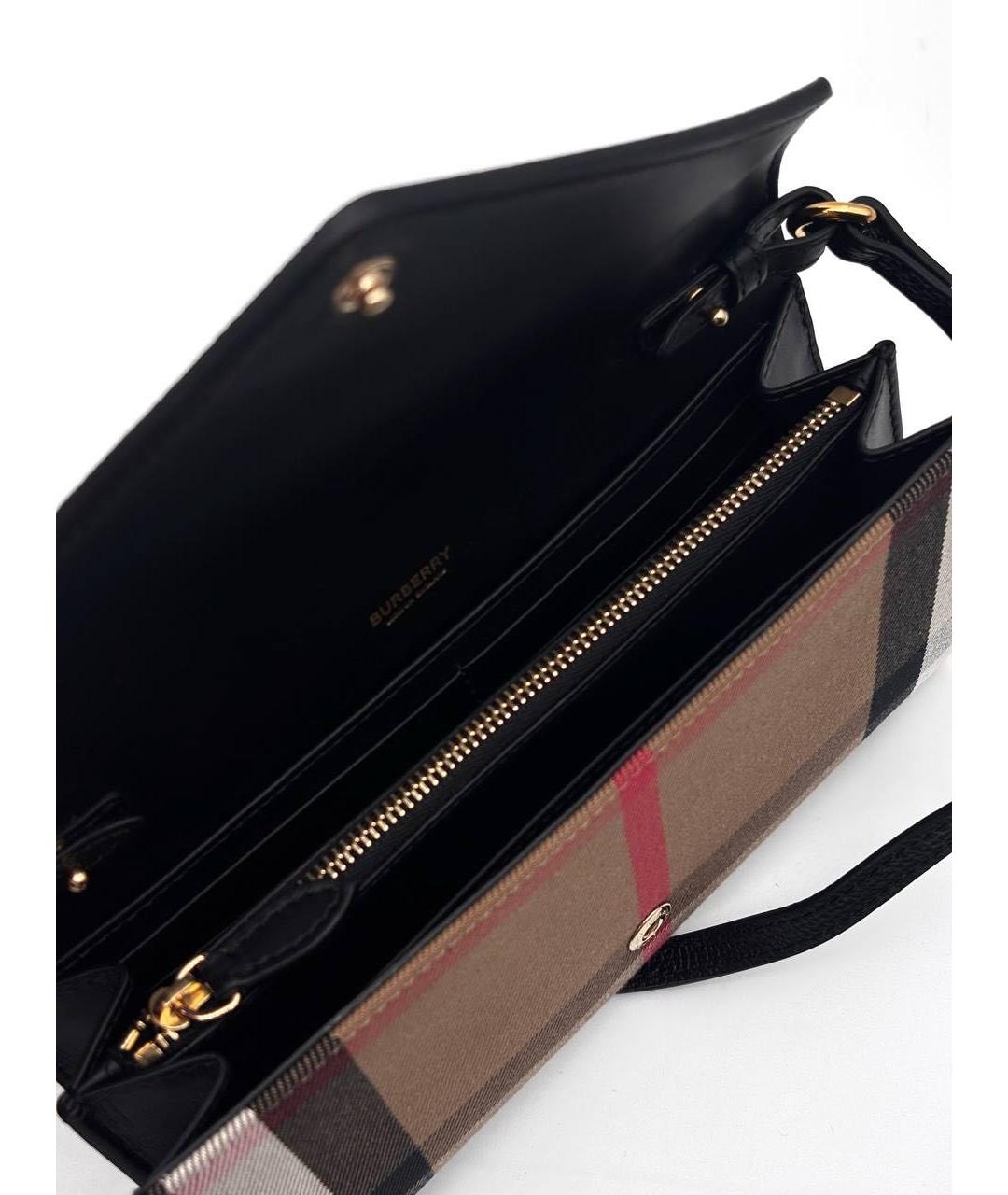 BURBERRY Черная кожаная сумка через плечо, фото 4