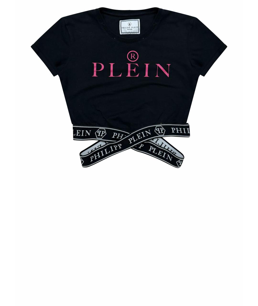 PHILIPP PLEIN Черный хлопковый детская футболка / топ, фото 1