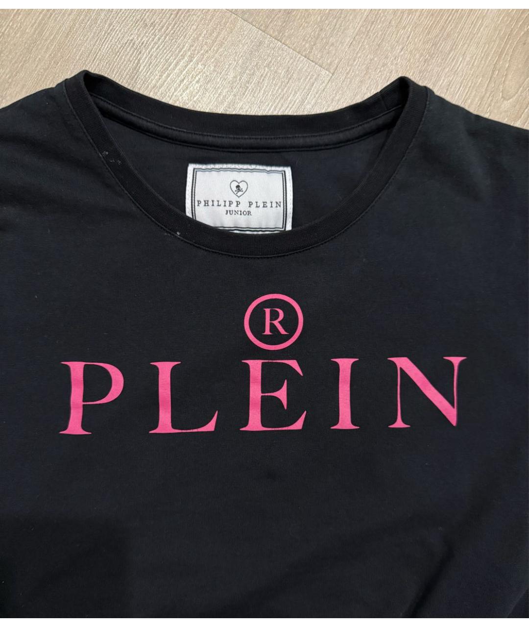 PHILIPP PLEIN Черный хлопковый детская футболка / топ, фото 3
