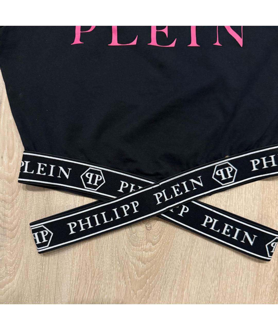 PHILIPP PLEIN Черный хлопковый детская футболка / топ, фото 4
