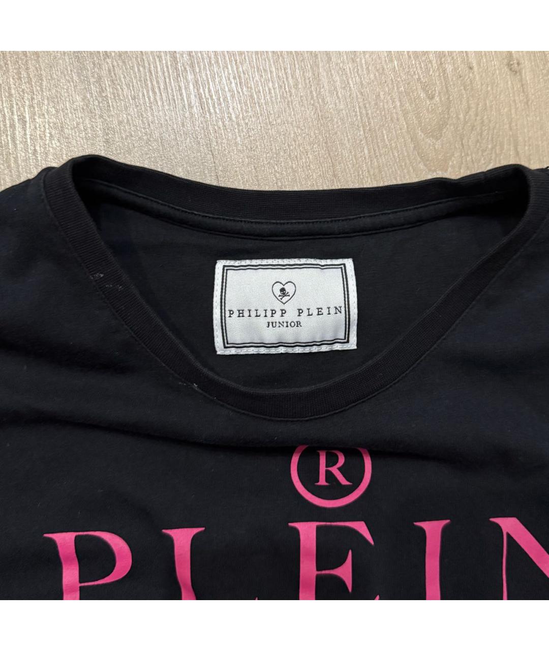 PHILIPP PLEIN Черный хлопковый детская футболка / топ, фото 5
