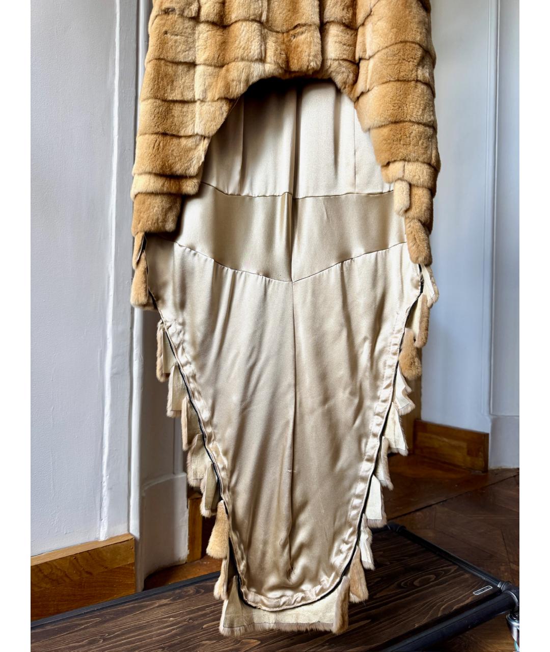 ALEXANDER MCQUEEN Коричневая меховая шуба, фото 5