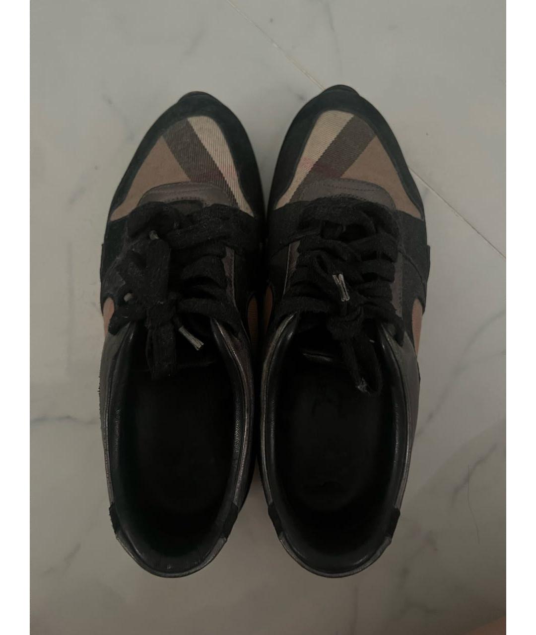 BURBERRY Черные замшевые кеды, фото 3