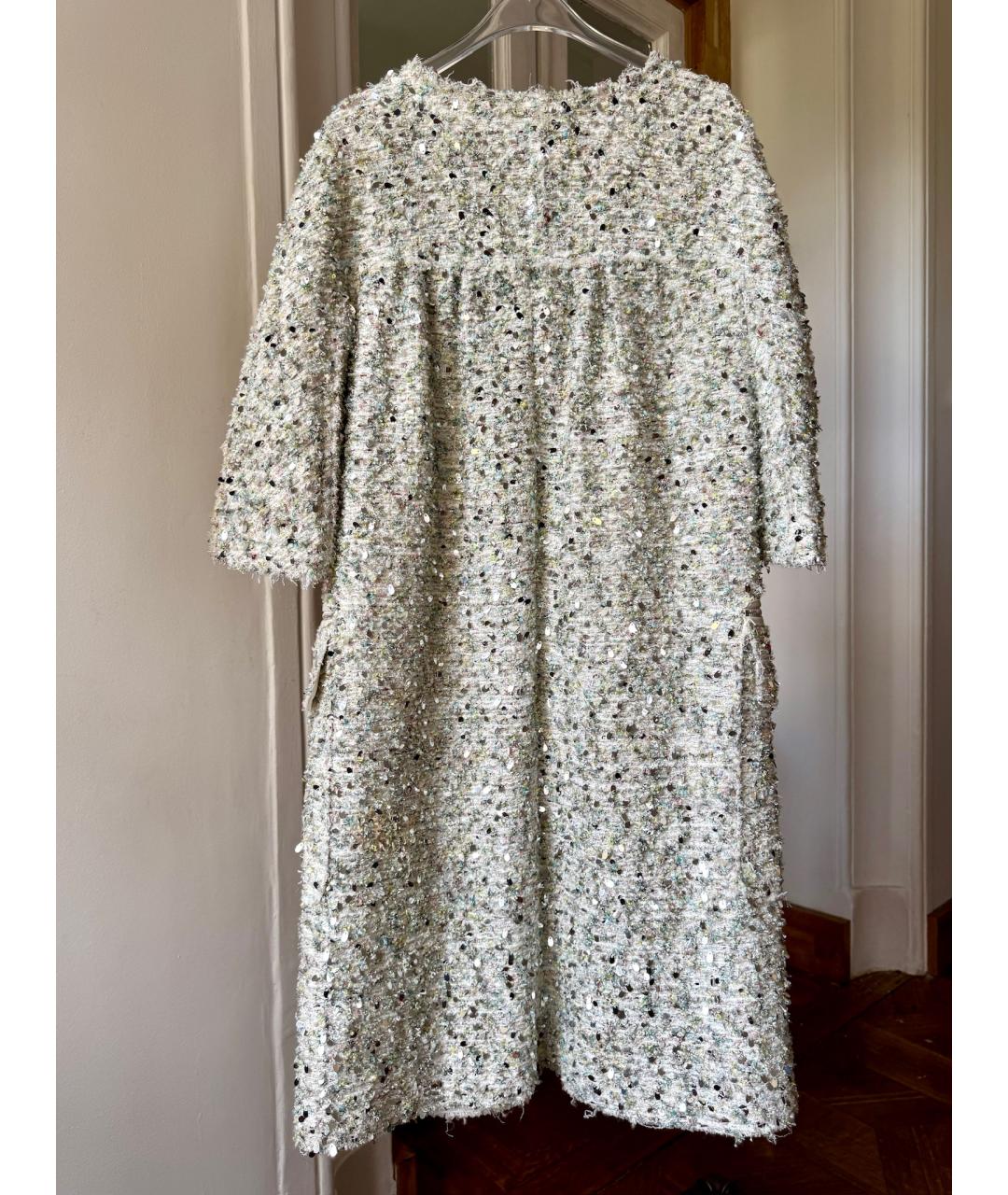 NINA RICCI Белое твидовое пальто, фото 2