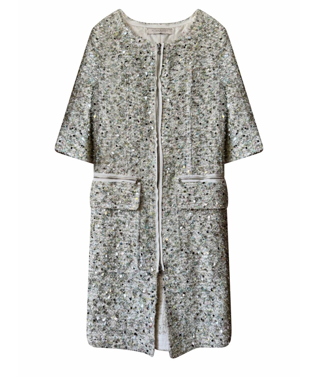 NINA RICCI Белое твидовое пальто, фото 1
