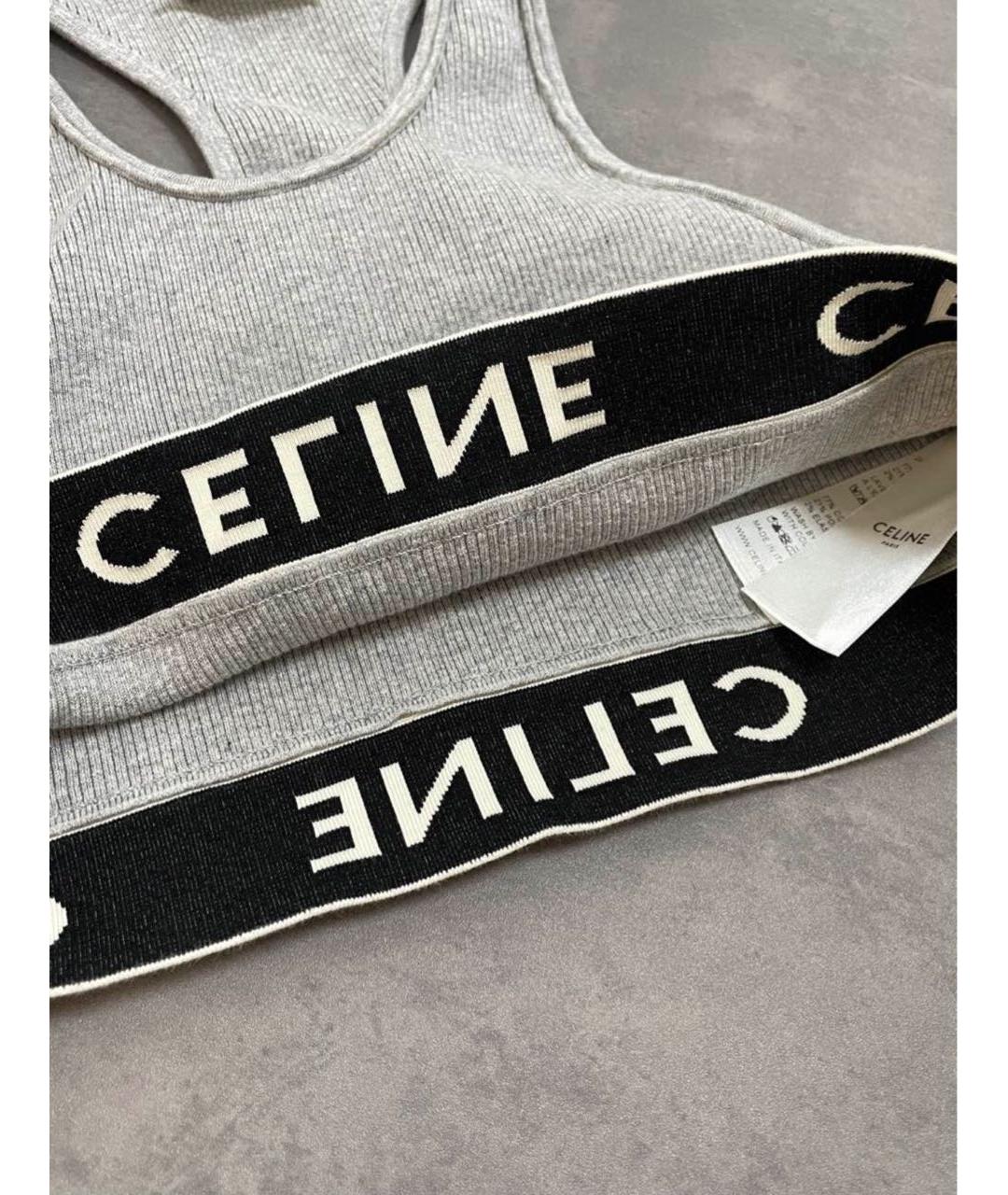 CELINE Серая хлопковая майка, фото 5
