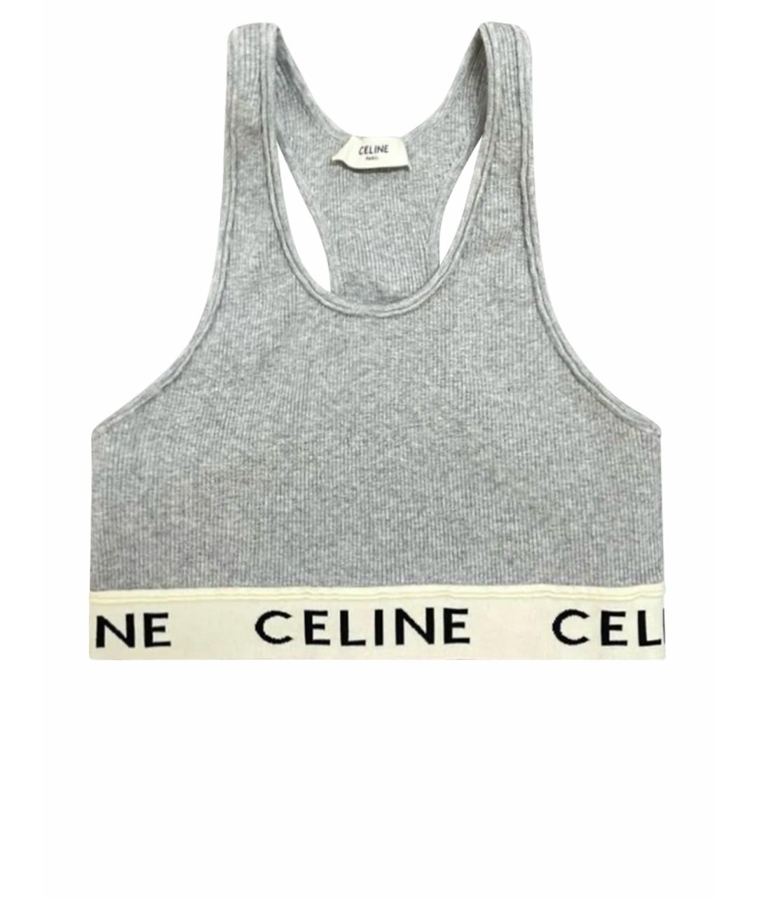 CELINE Серая хлопковая майка, фото 1