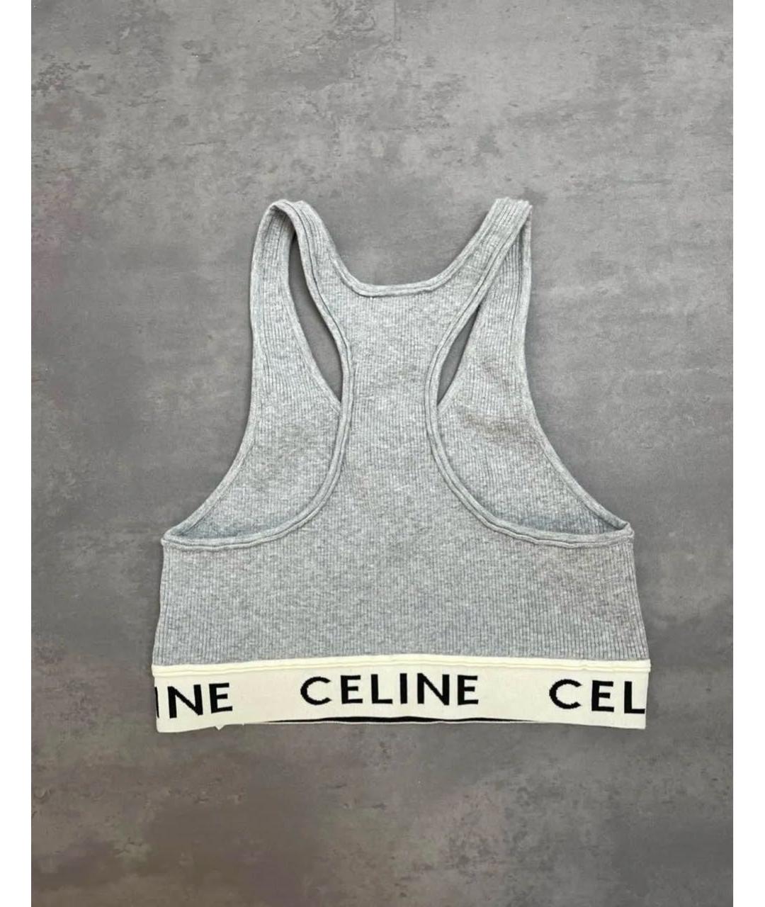 CELINE Серая хлопковая майка, фото 2