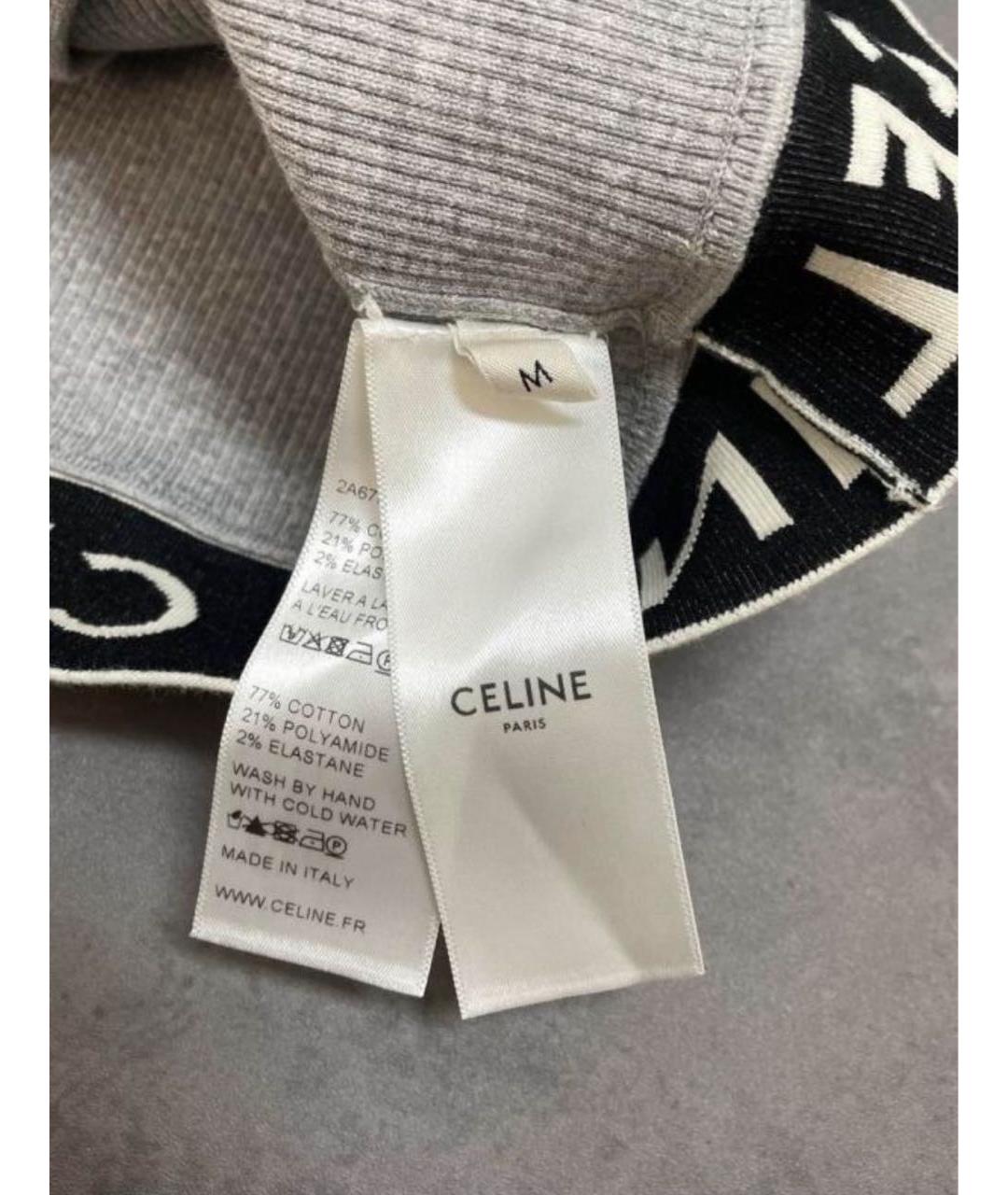 CELINE Серая хлопковая майка, фото 4