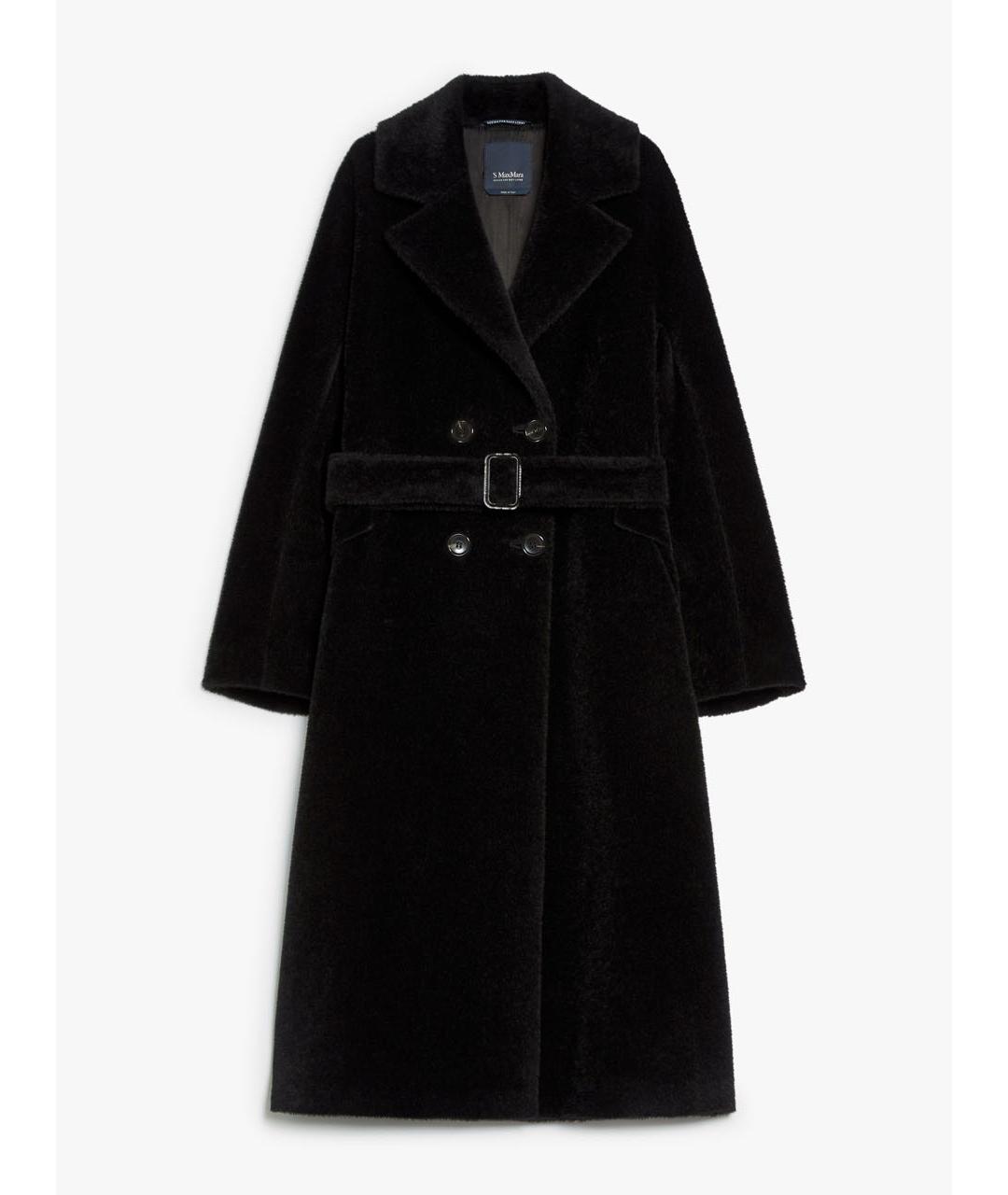 'S MAX MARA Черное шерстяное пальто, фото 8