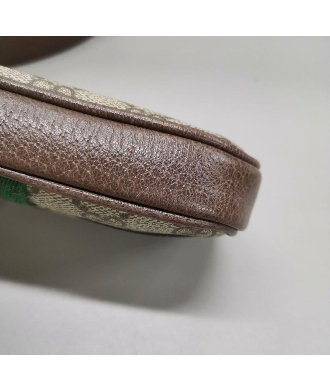 GUCCI Коричневая кожаная поясная сумка, фото 8