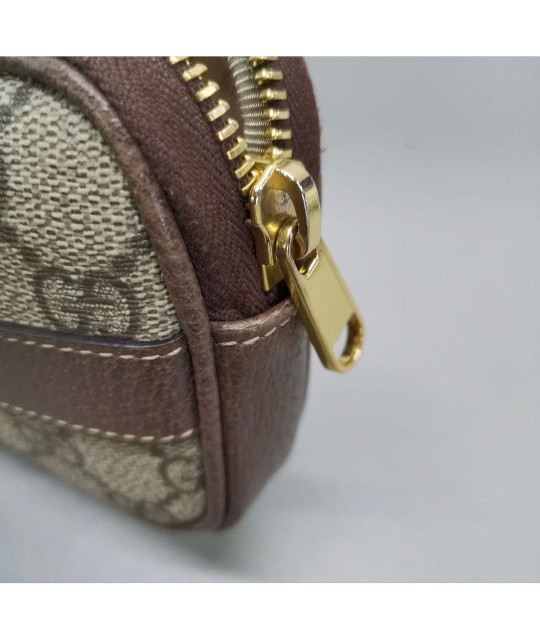 GUCCI Коричневая кожаная поясная сумка, фото 5