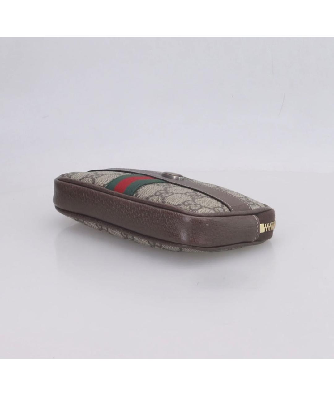 GUCCI Коричневая кожаная поясная сумка, фото 2