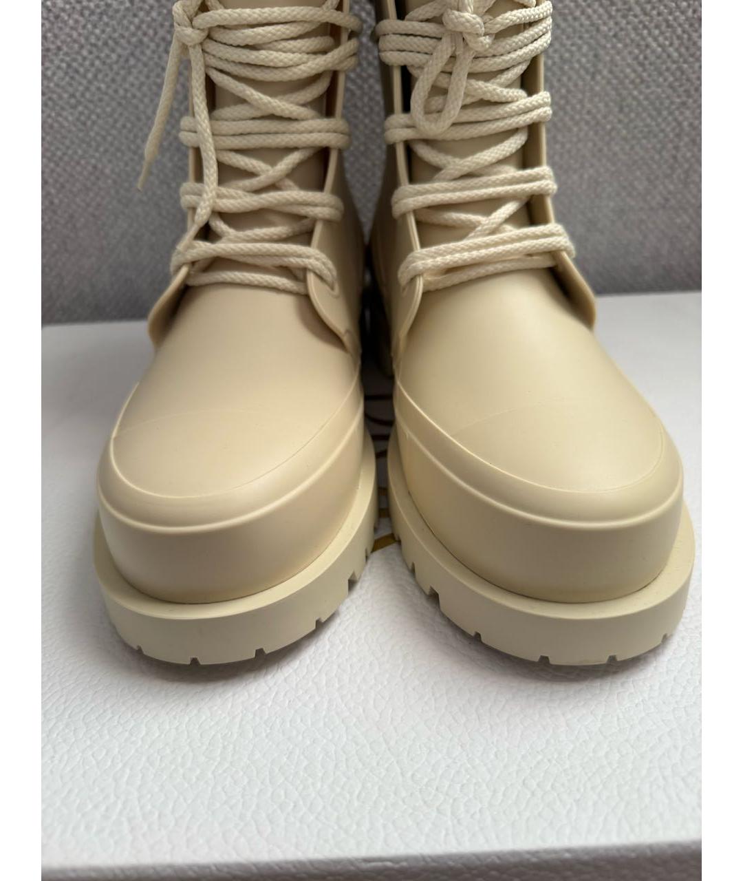 CHRISTIAN DIOR Бежевые резиновые сапоги, фото 2