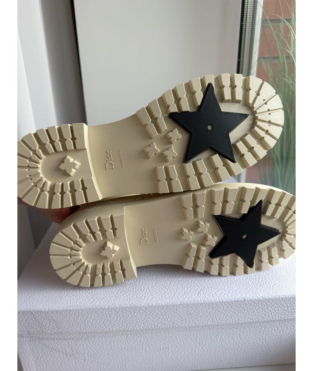 CHRISTIAN DIOR Бежевые резиновые сапоги, фото 8