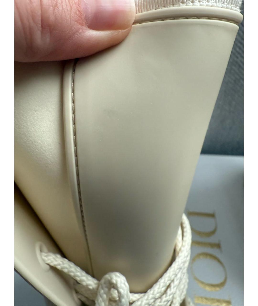 CHRISTIAN DIOR Бежевые резиновые сапоги, фото 7