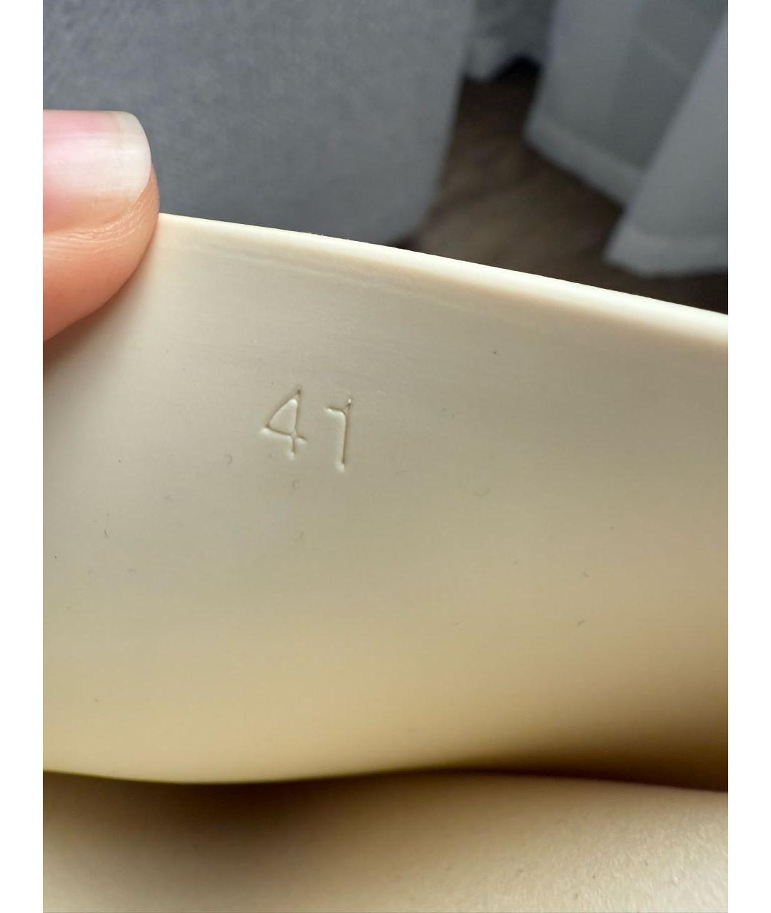 CHRISTIAN DIOR Бежевые резиновые сапоги, фото 6