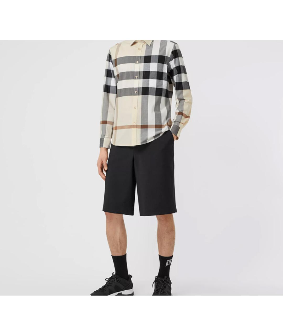 BURBERRY Бежевая хлопковая кэжуал рубашка, фото 4