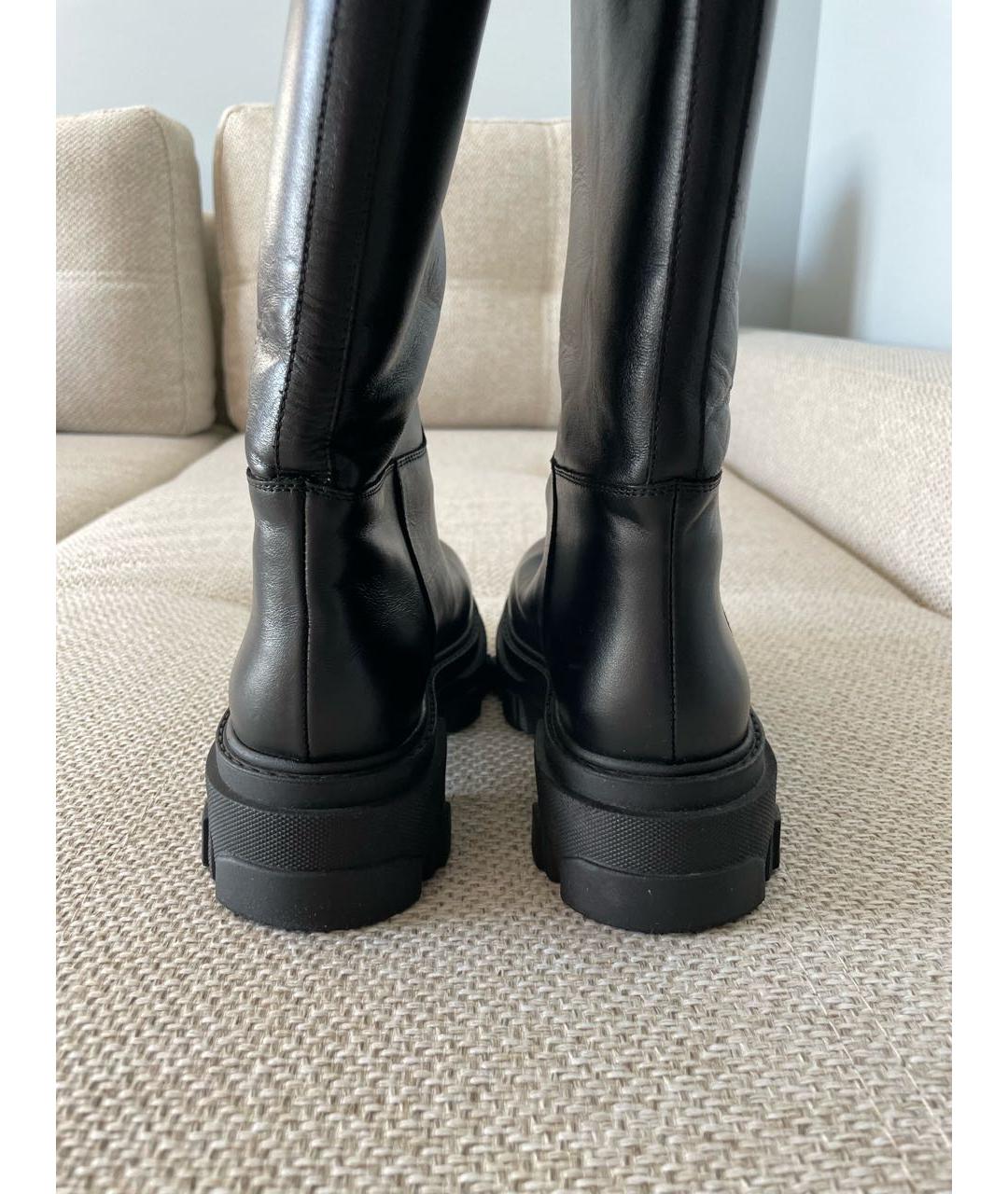 GIA COUTURE Черные кожаные сапоги, фото 4