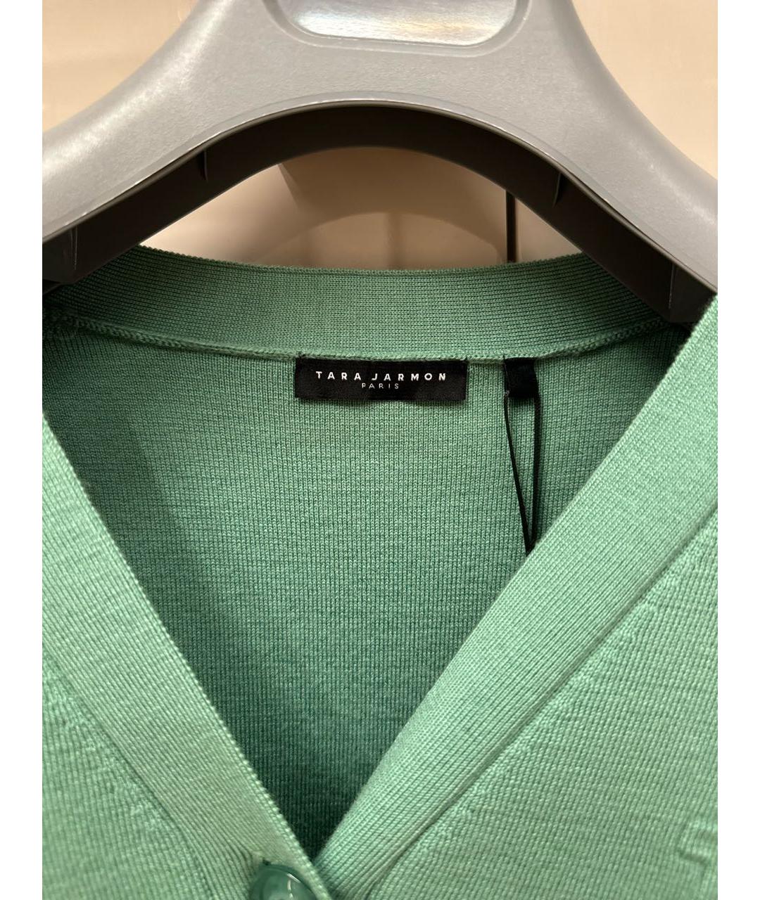 Tara Jarmon Зеленый шерстяной кардиган, фото 3
